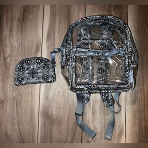 Vera Bradley Clear Backpack with Wallet